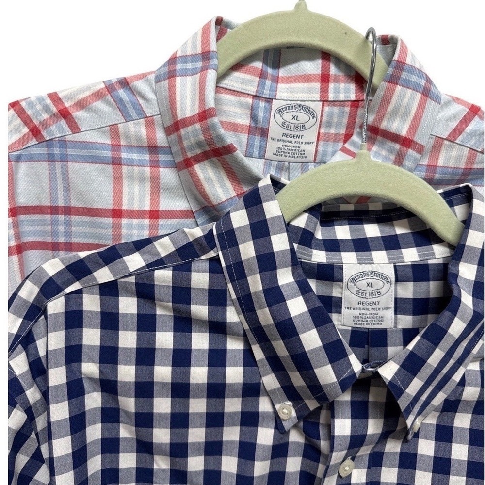 Brooks Brothers Long Sleeve Button Down Shirts Mens XL Bundle of 2 No Iron EUC